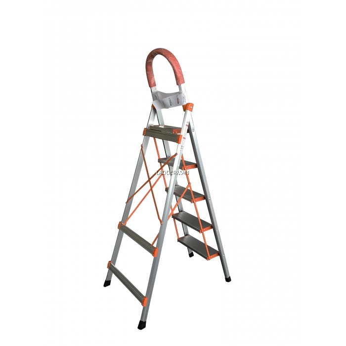 5 STEP HOUSEHOLD ALUMINIUM STEP LADDER WITH HAND GRIP HL005