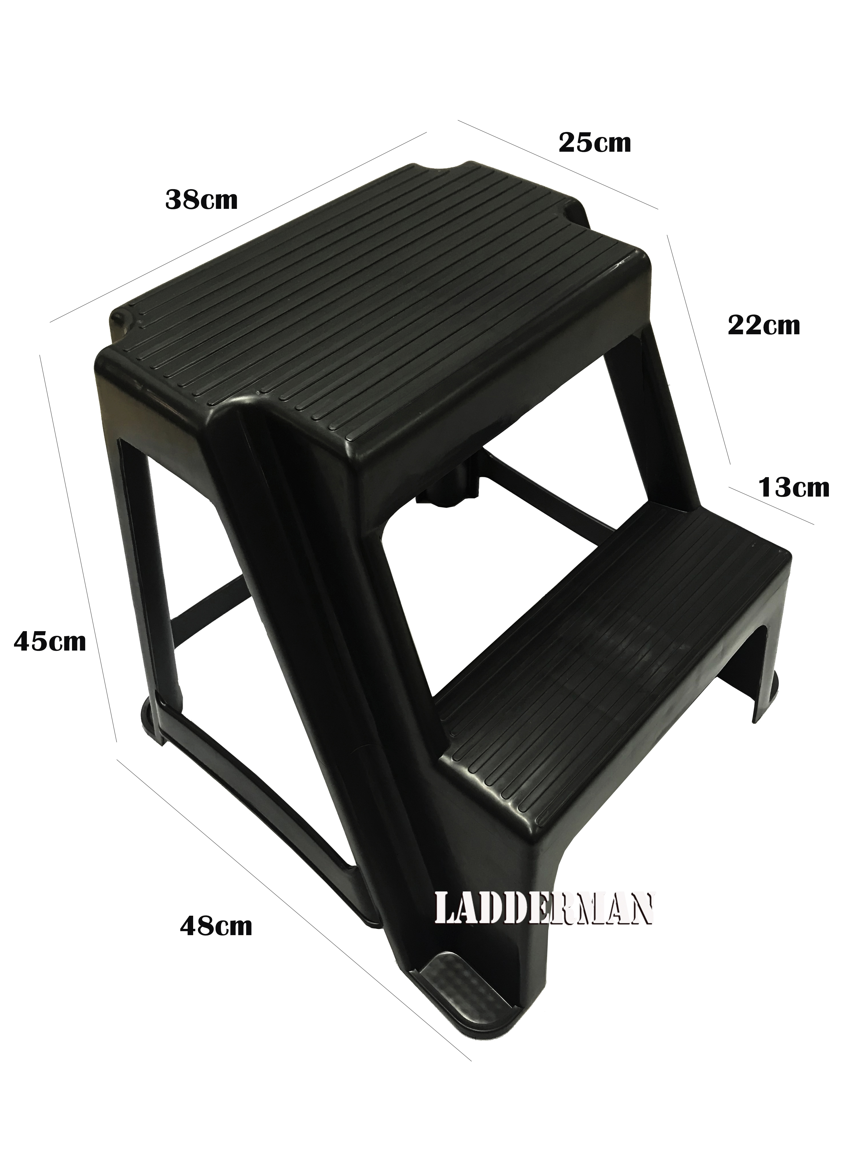 FELTON 2 STEP 45CM PLASTIC STEP STOOL CHAIR