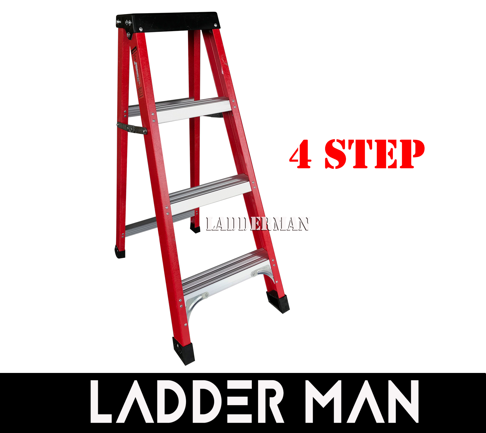 4 STEP FIBERGLASS SINGLE SIDED LADDER